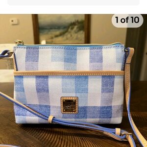 Dooney & Bourke Blue Checkered Crossbody Bag